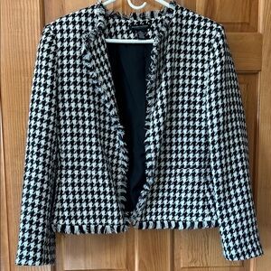 goodclothes Black and White Houndstooth Blazer